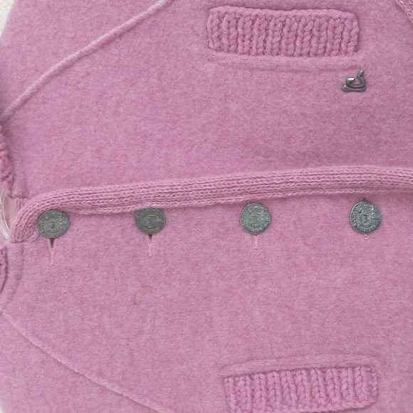 🚫 SOLD 2T - 3T Isabella G. Made in Austria Wool Hooded Pink Buttoned Cape - Picture 2 of 14